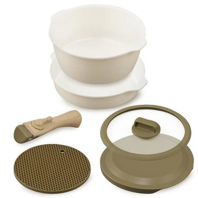 Набор керамических сковород из 6 предметов IRIS OHYAMA DPAN-6S Ivory