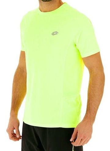 Мужская теннисная футболка Lotto Running - yellow neon