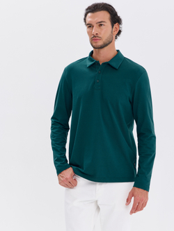 Повседневный базовый лонгслив поло