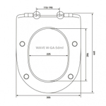 Сиденье для унитаза  WAVE НОРД/NORD дюропласт, микролифт, БЕЛЫЙ