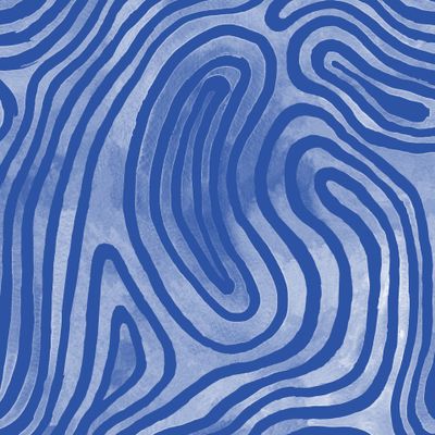 Племенной бодиарт / Синий абстрактный узор