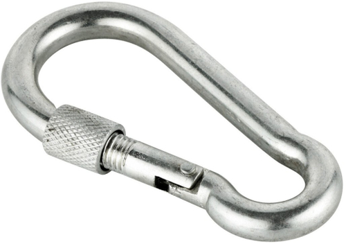 Карабин с фиксатором, оцинк. 15