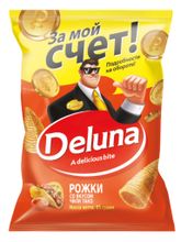 Кукурузные снеки Deluna Рожки со вкусом Чили Тако 85 г