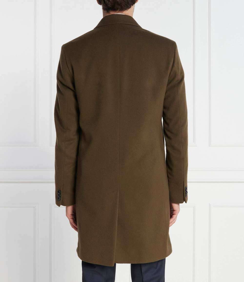 Хлопковое пальто h-hyde-c-224 BOSS BLACK - коричневый(50485199)