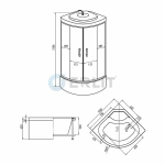 Душевая кабина Erlit Comfrot ER3510TP-C4-RUS 100x100 тонированное стекло