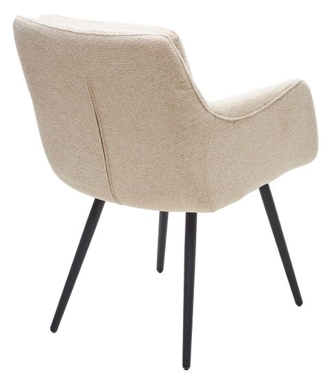 Стул VALLEYS Бежевый Lake-110, ткань / черный каркас