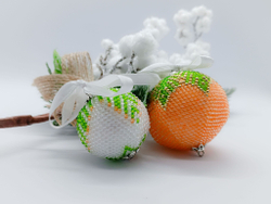 Елочная Игрушка, Шарики на Елку из Бисера, Ручная работа