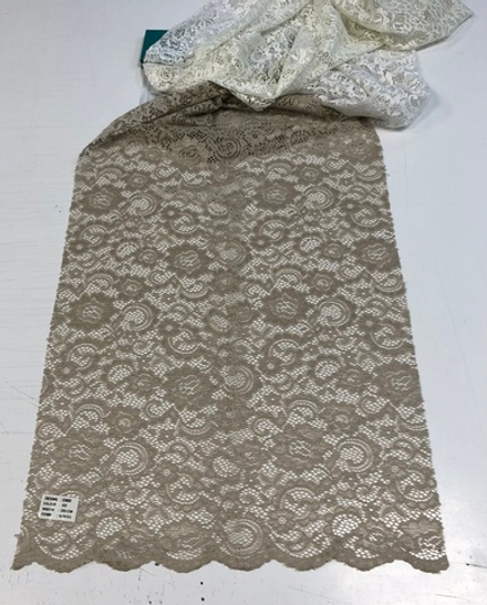 Тюль гипюр El Desing арт. 23863 col. 025 кофейный (высота 280 см, Турция)