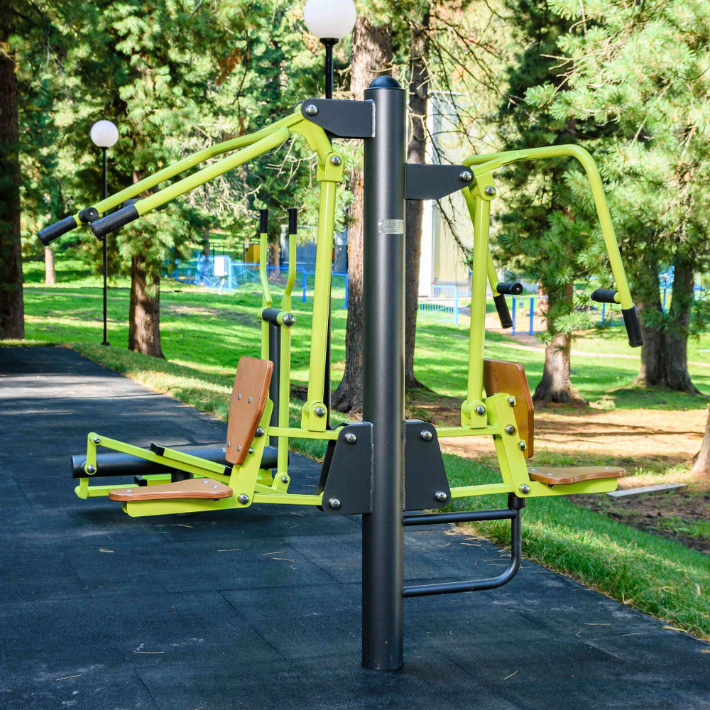 Smart-1056 Уличный тренажер Тяга Сверху - Жим от груди ZAVODSPORTA