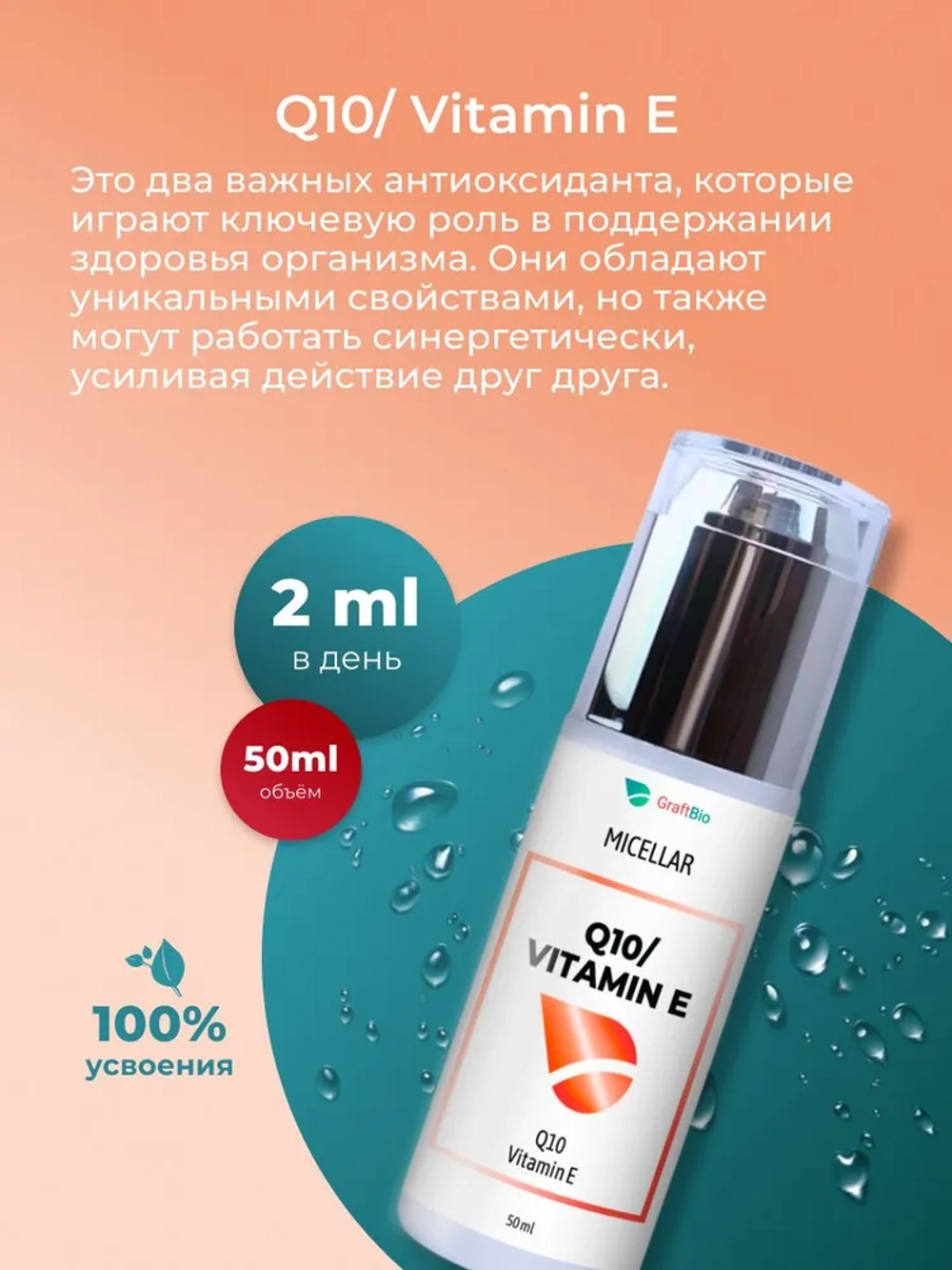 Мицеллярные GraftBio Q10/Витамин E