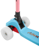 Самокат детский 3-х колесный RIDEX Juicy R, 120/80 мм, голубой/розовый