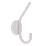 ВЕШАЛКА 1-КРЮЧКОВАЯ СНЕЖНО-БЕЛАЯ. ПЛАСТ