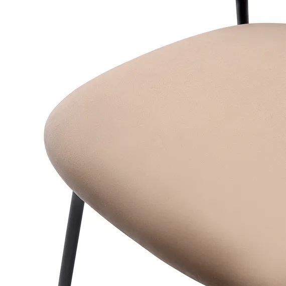 Стул Eirill, светло-коричневый велюр с черными ножками