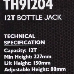 Домкрат бутылочный 12т с клапаном JCB JCB-TH91204