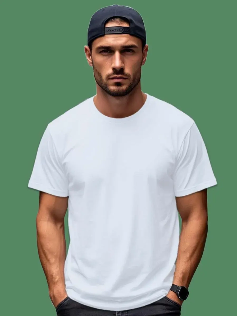 Футболка Взрослая.Премиум однотонная.1 шт