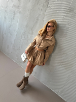 Костюм DZHADAGAEVS 0802 из укороченной рубашки и юбки-баллон