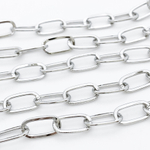 Цепочка, цвет серебро, размер звена 6,5*13 мм, цена за 50 см