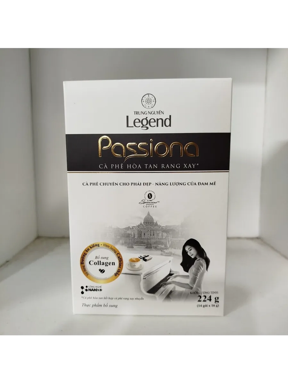 Вьетнамский растворимый Кофе с Коллагеном без сахара Legend Passiona (14 стиков) 224 г