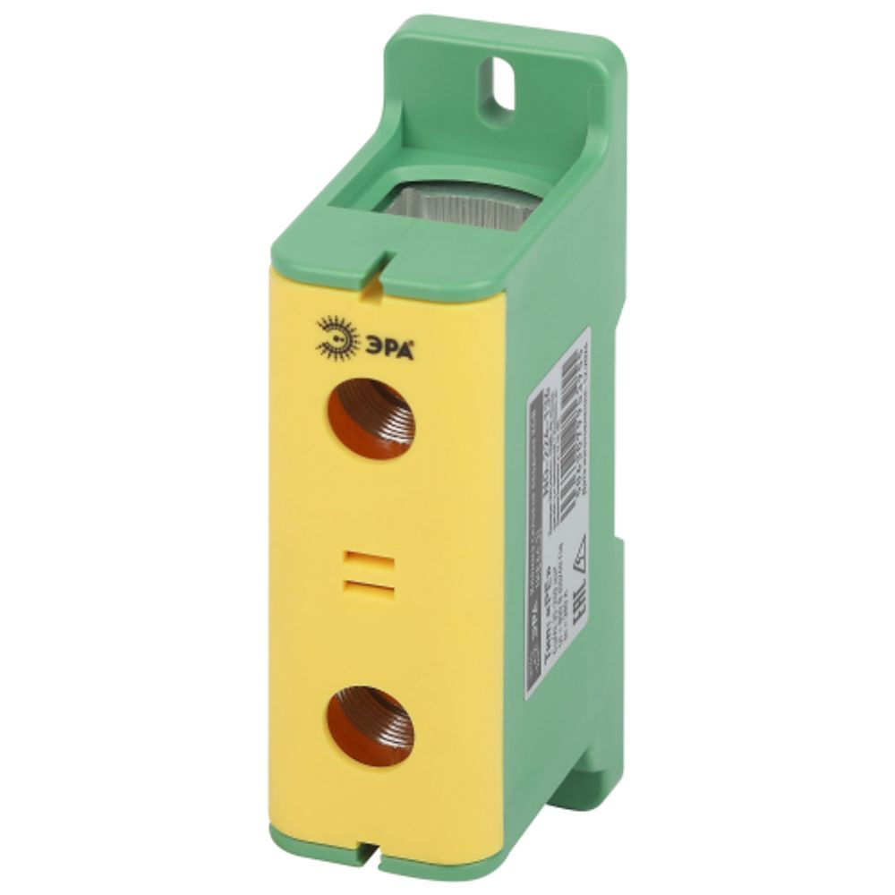 Клемма силовая вводная КСВ ЭРА NO-224-136 KE64.3 35-240 мм2 желтая/зеленая PE