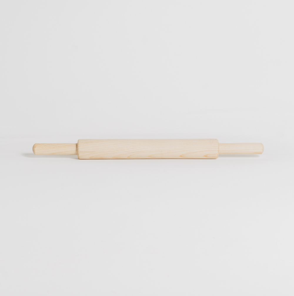 Деревянная скалка для раскатывания теста из сибирского кедра 41х3,5 см. RP9