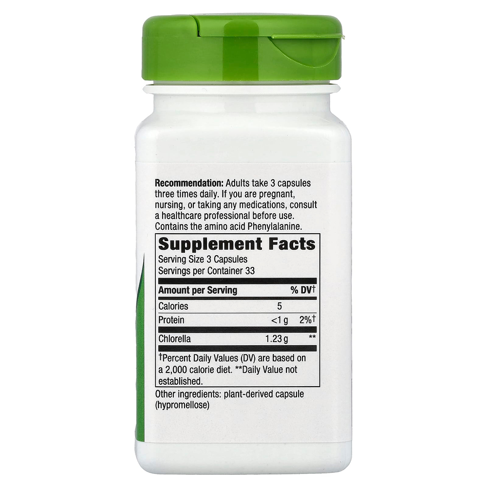 Nature's Way, микроводоросли хлорелла, 100 капсул (410 мг в 1 капсуле)