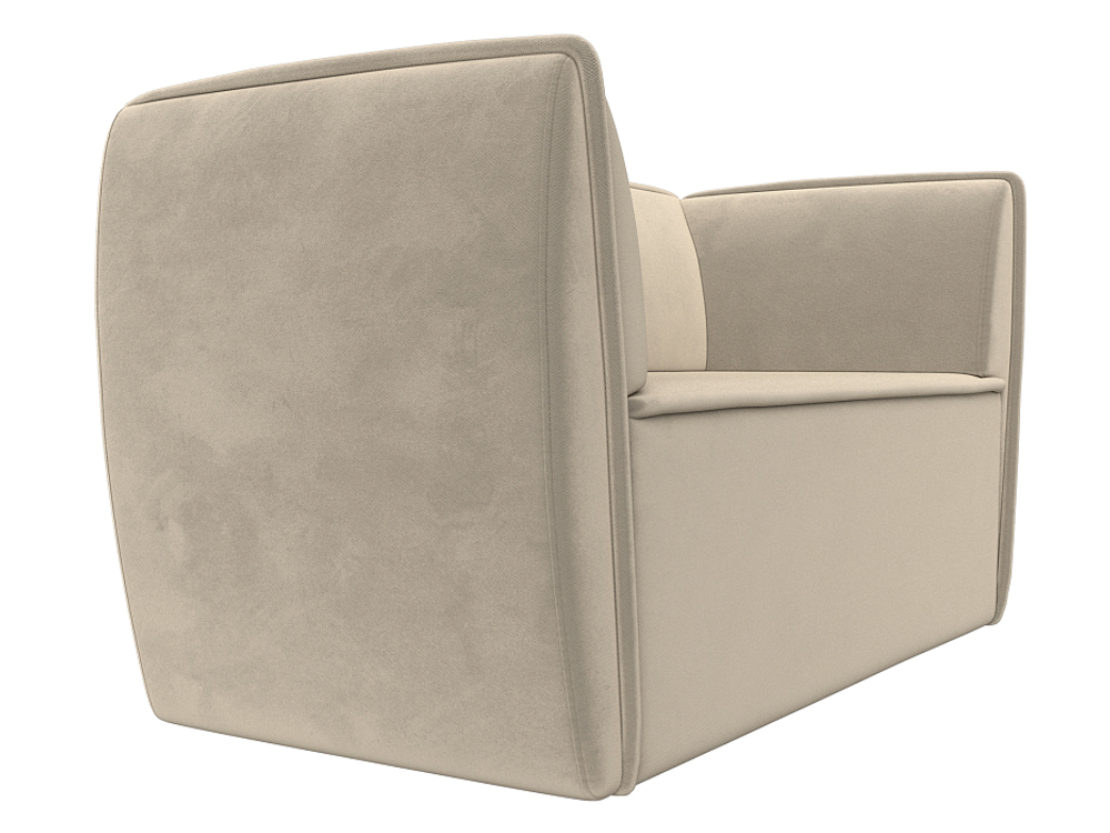 Диван кухонный прямой Бергамо 2-х местный, Бежевый, Микровельвет, 112049