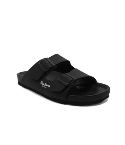 Кожаные шлепанцы bio royal double Pepe Jeans London - черный(PMS90101)