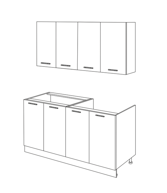 Дарина (кухня) Комплект 1600 (без столешницы)