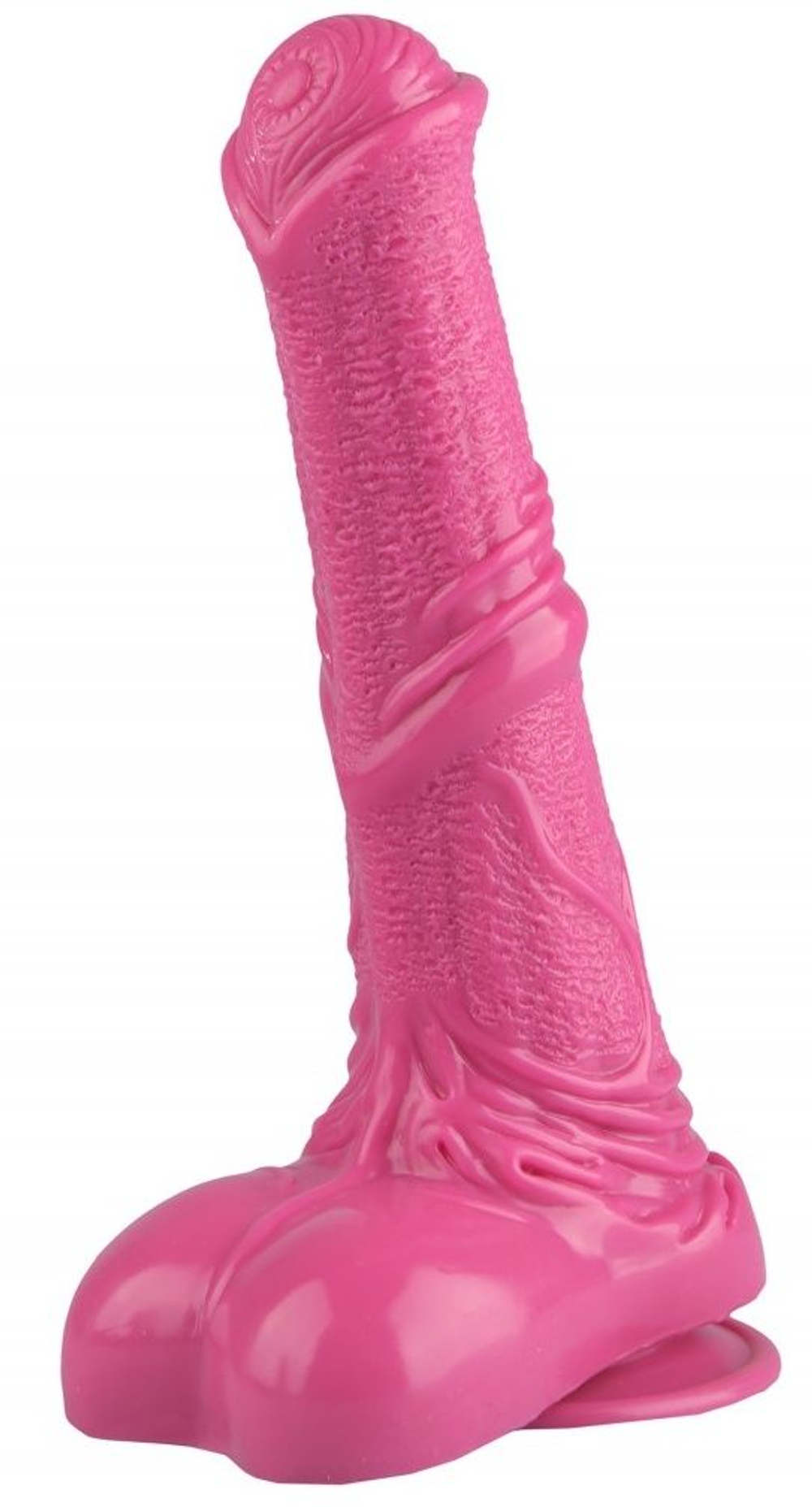 Розовый фаллоимитатор-реалистик с мошонкой - 25 см. (Цвет: розовый)