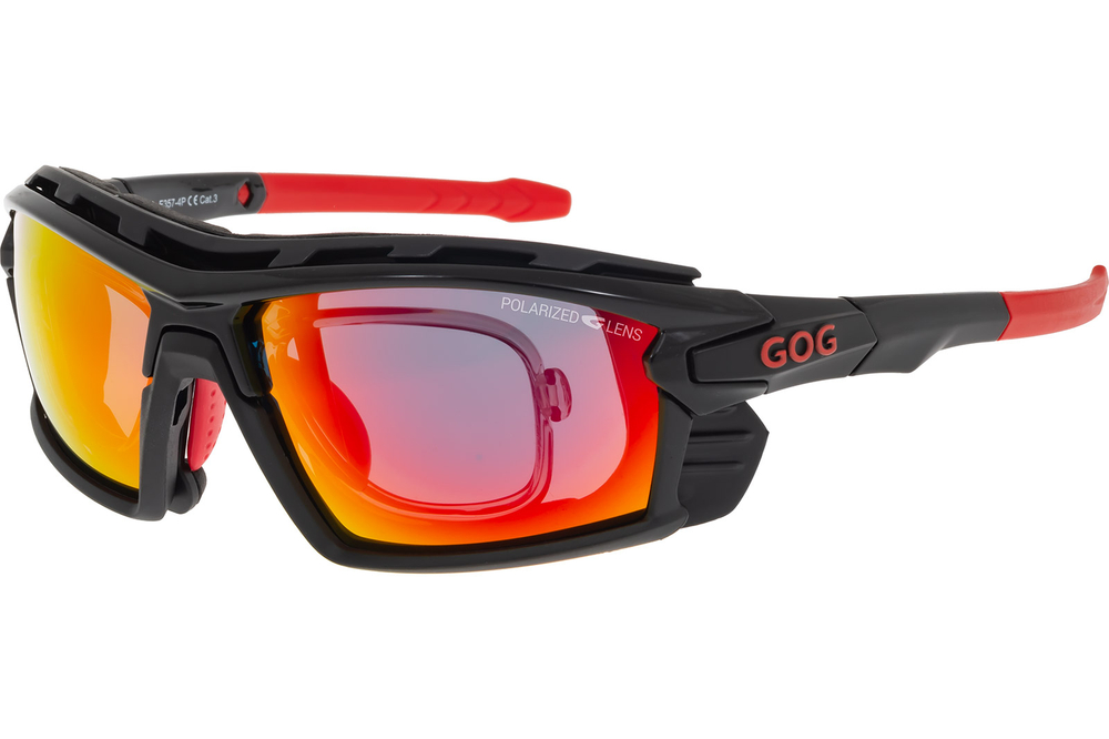 Спортивные очки GOG Glaze / Black/Red / Polarized Reflex Red