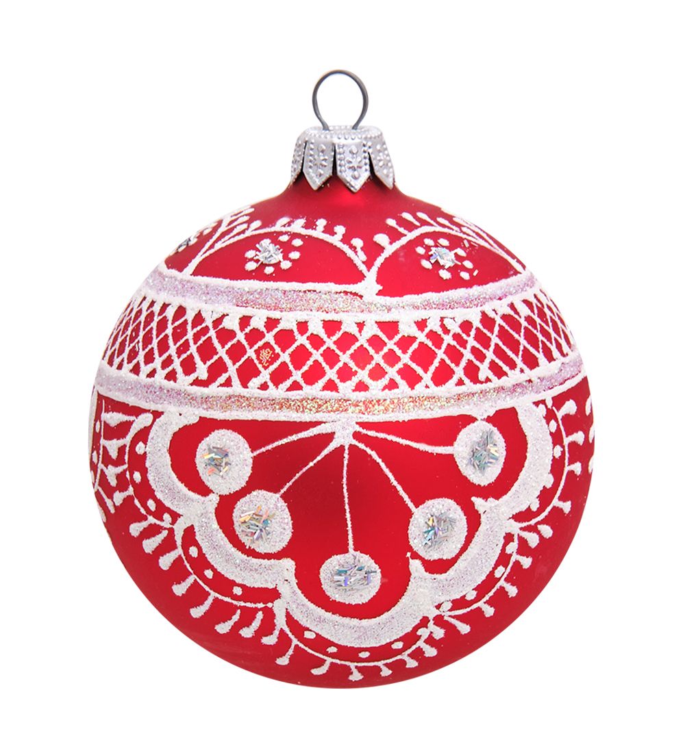 Элита НФШ-1281 Набор ел.украшений Шар 2шт «Кружевница» 85 мм