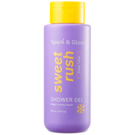 Spark&Glow Гель для душа с ароматом соленой карамели - Body wash purple toffee scent, 400 мл