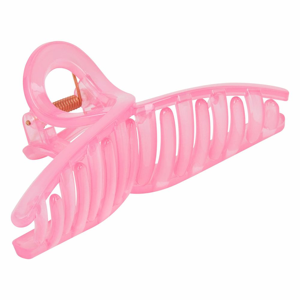 Краб для волос 11 см, глянцевый, розовый, MONTE VITA, 457007