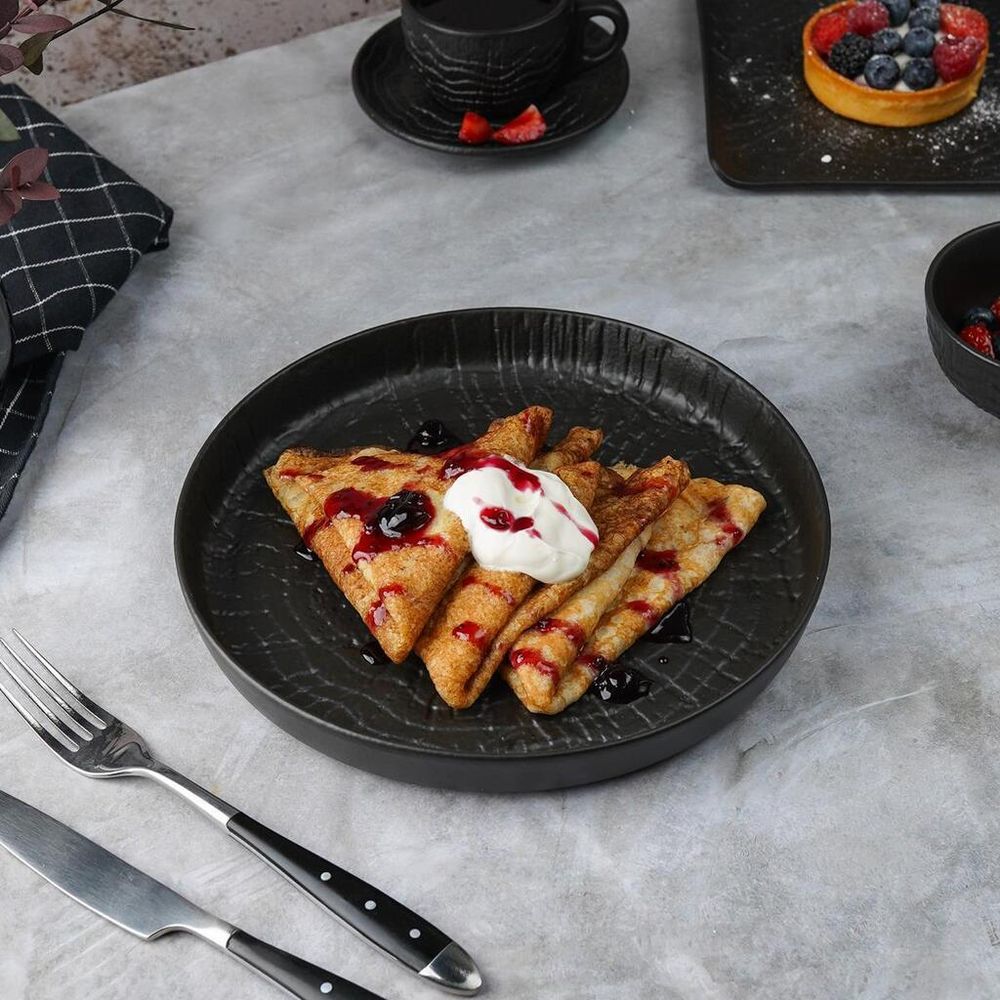 Тарелка с бортом d 23 см h3 см Black Raw Wood P.L. Proff Cuisine [6]