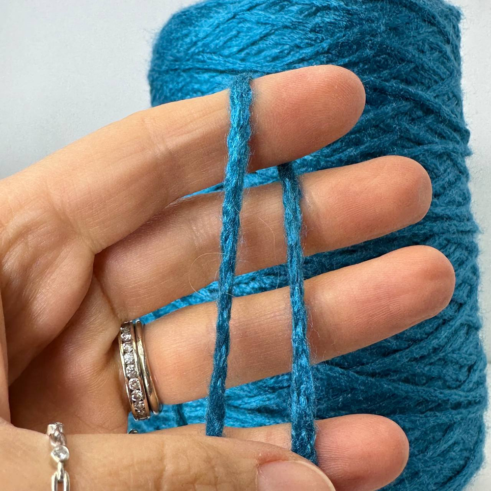 CASSIOPEA - Filati Naturali; 88% шёлк, 12% п/а; 180м/100гр; Шнурок; col.20890, цвет: бирюзовый