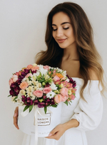 Композиция из альстромерии и кустовой розы "Tenderness"