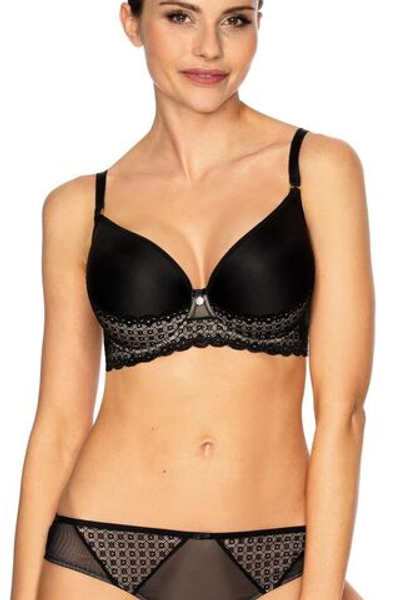 Бюстгальтер с формованными поролоновыми чашками на косточках (Размер: 95C) (Цвет: черный)