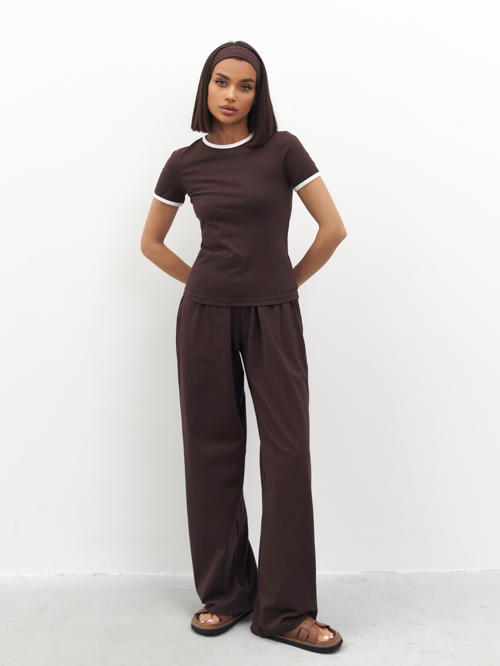 Брюки широкие домашние