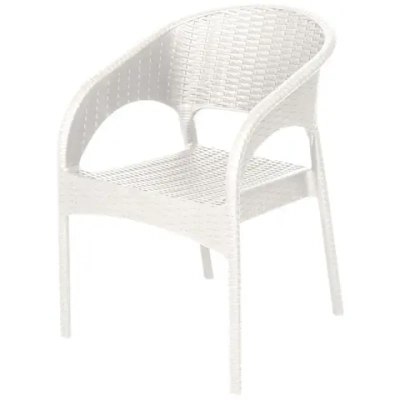 Кресло RATTAN Ola Dom белый 580х805мм