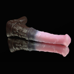 Реалистичный фаллоимитатор «Мустанг large» - 43,5 см. (Цвет: черный с розовым)