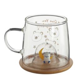 GAEM Кружка с крышкой-подставкой, 350 мл, L11 W9 H8 см, 4в.