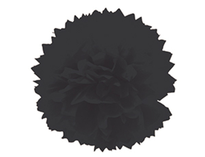 Бумажный помпон Черный 40 см