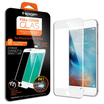 Spigen SGP Screen Protector Full Cover Glass for iPhone 6 Plus / 6S Plus White (белое)