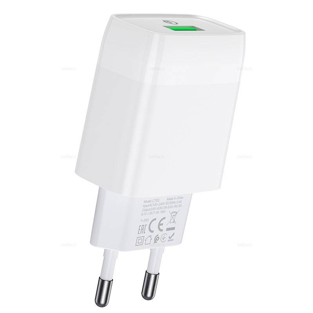 Зарядное устройство Hoco C72Q QC3.0 (white)