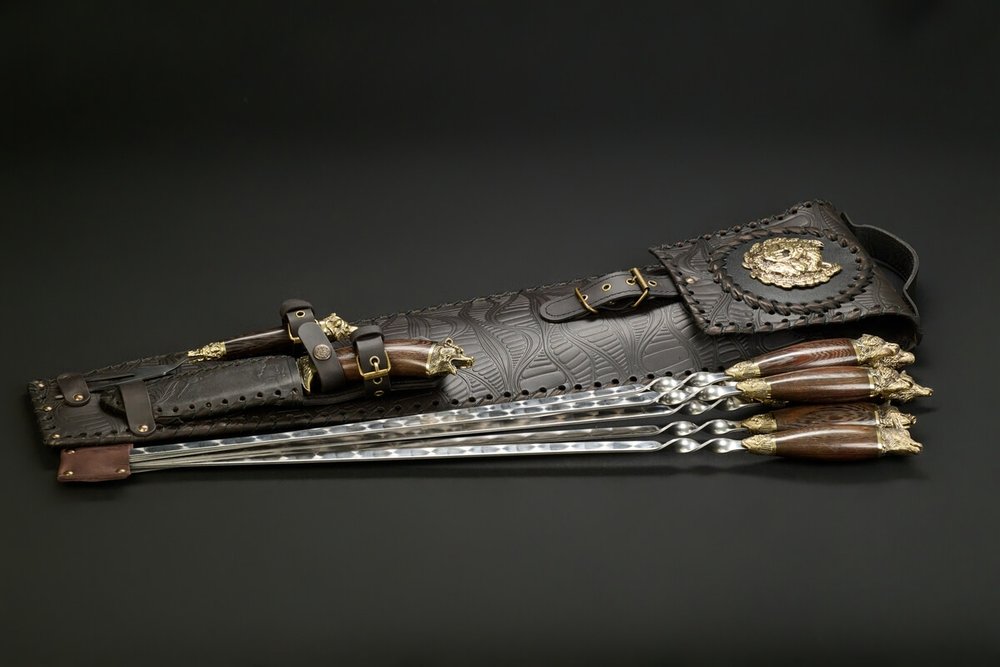 Набор шампуров в чехле "Кочевник №10 Звери большие"