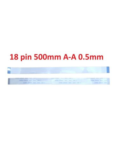 Шлейф FFC 18-pin Шаг 0.5mm Длина 50cm Прямой A-A AWM 20624 80C 60V VW-1