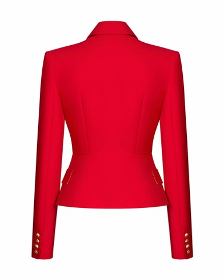 Жакет отрезной по талии из крепа