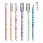 Ручка гелевая, пиши-стирай, Basir, синие чернила, серия "Фруктовый коктейль", цветной корпус, 12 шт