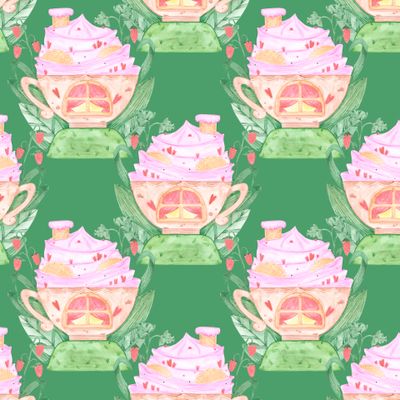 Сказочный пряничный домик с зефиром печеньем и клубникой