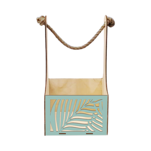 Ящик малый орнамент "пальмы" 14*12см  1шт.